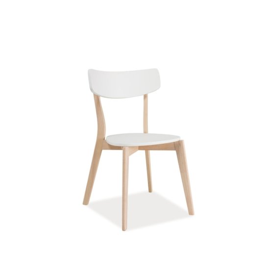 Dining chair TIBI oak bleached / white