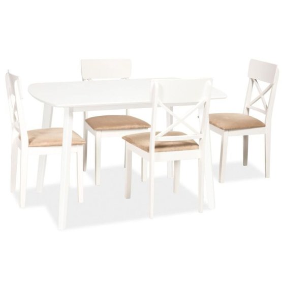 Dining table LUTON white 120x75