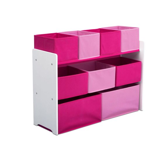 Toy organizer pink and white