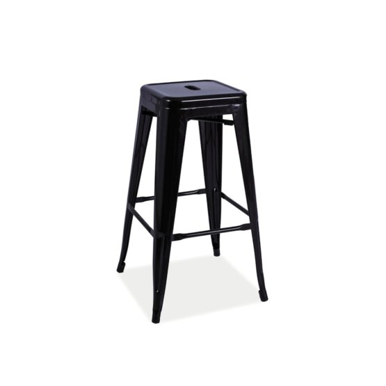 Bar stool LONG black mat