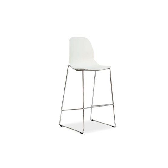 Bar stool ITALO H-2 chrome/ white
