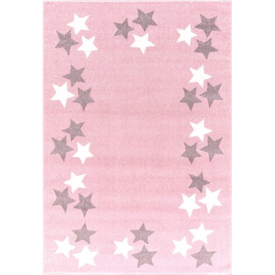 Children's rug BORDERSTAR pink-gray