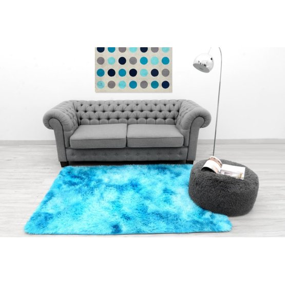 Children's plush rug Ombre blue
