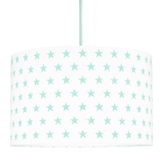 Textile hanging lamp Stars - mint