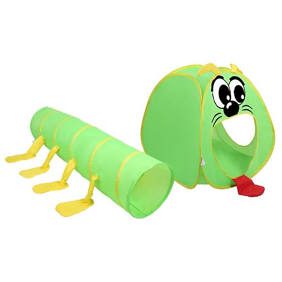2-in-1 Caterpillar Children's Play Tent + Tunnel