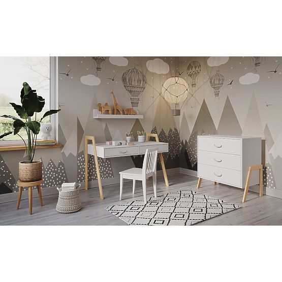 2-in-1 Crib and Desk CONE 120x60 - SCANDI