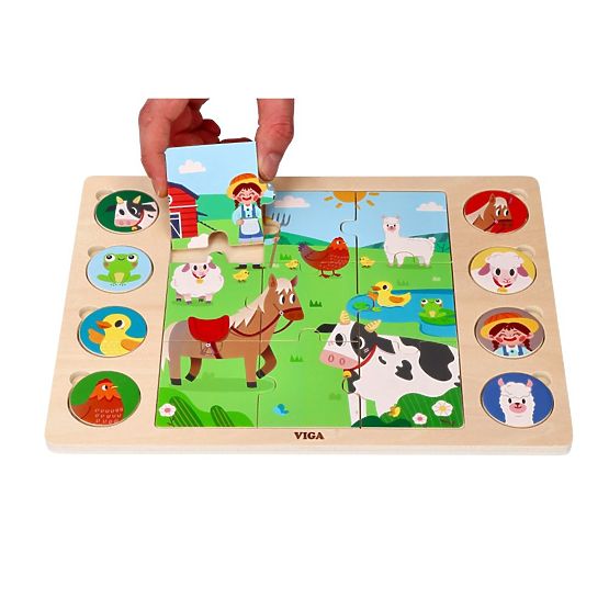 2-in-1 Farm Puzzle - Find the Shadow Puzzle