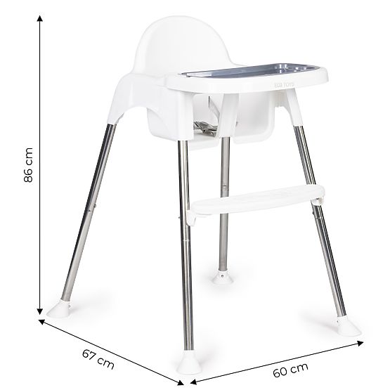 2-in-1 High Chair with Tray and Straps ECOTOYS