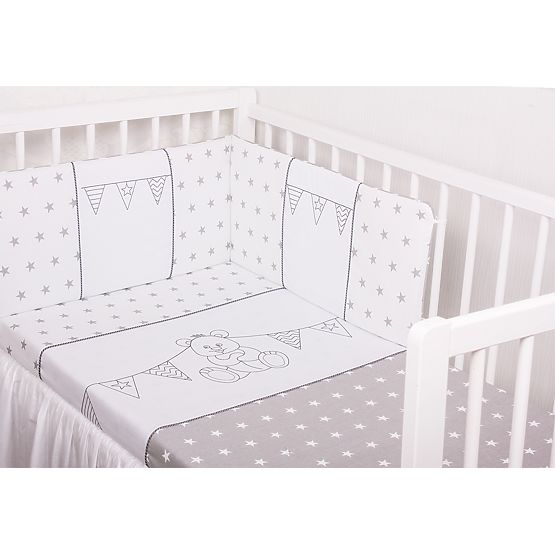 2-Piece Minky Baby Cot Bedding Set - Zebra