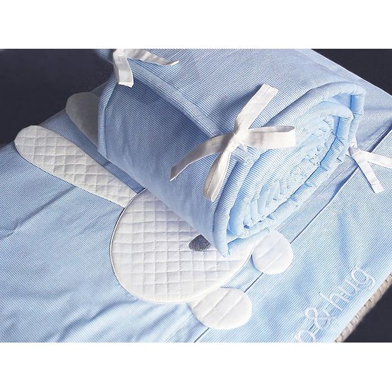 2-Piece Sleep&Hug Baby Cot Bedding Set - Blue