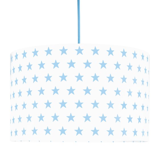 Textile hanging lamp Stars - blue