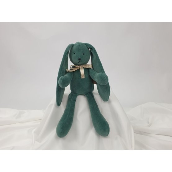 Velor toy Rabbit 35 cm - green