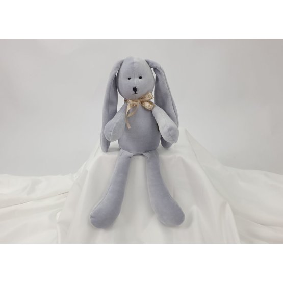 Velor toy Rabbit 35 cm - gray