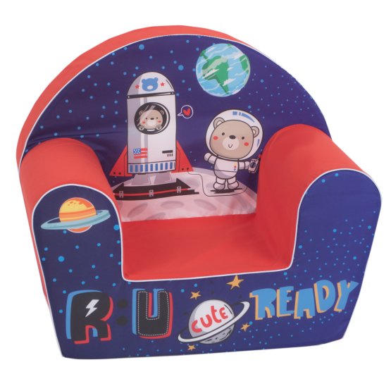 Children's chair Bear Astronauts - blue-red