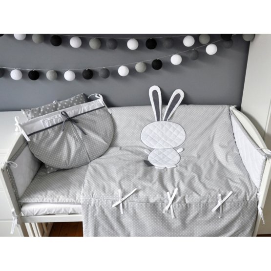 Children 2-piece bed linen bunny - grey