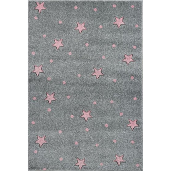 Children's rug HEAVEN silver-gray/ pink