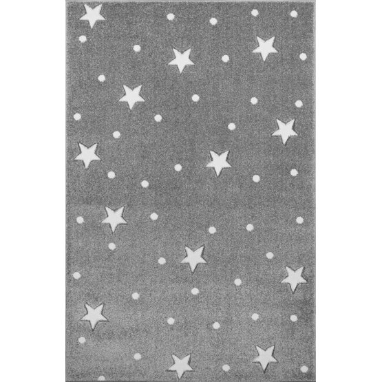 Children's rug HEAVEN silver-gray/ white