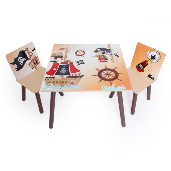 Children's table with chairs Pirate