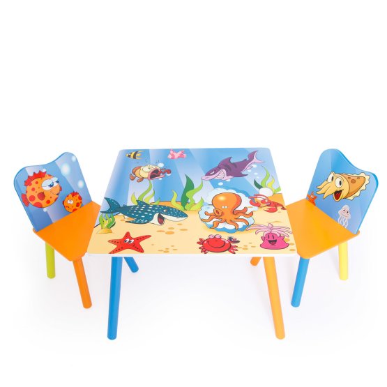 Children's table with chairs Sea