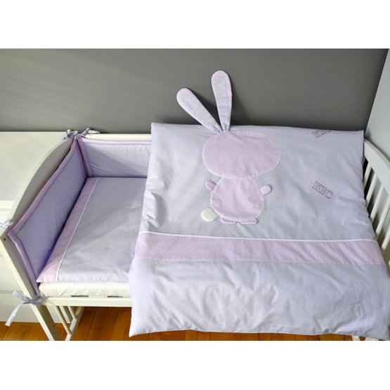 3-piece bedding for children bunny - purple