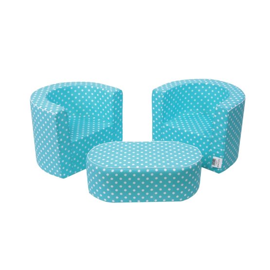 Children's furniture set blue with dots