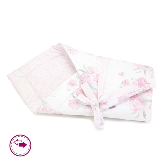 Double sided swaddle blanket Peonies
