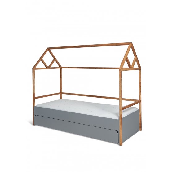 Bed house with drawer Lotti Grey