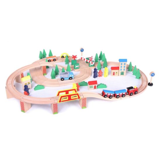 Wooden traintrack 75 pc