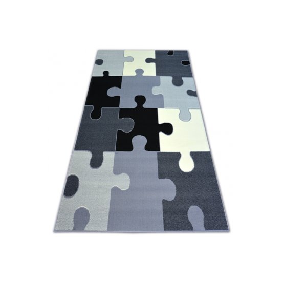 Children's rug Puzzle grey