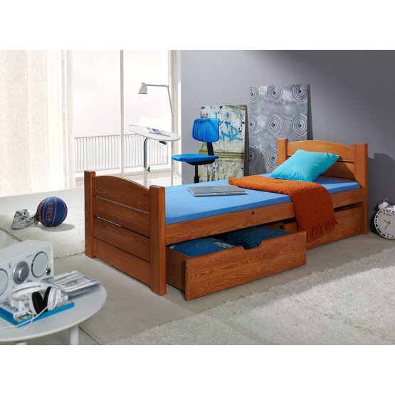 Wooden bed ROMA pear