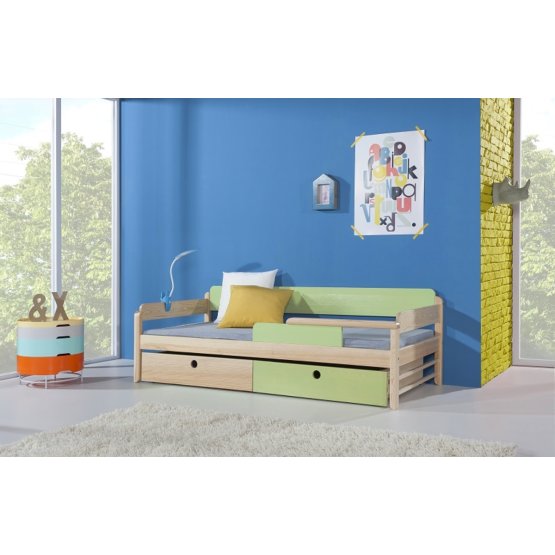 Children's bed Natu - pine-green