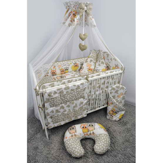 Bedding set for cribs Owls 120x90 cm