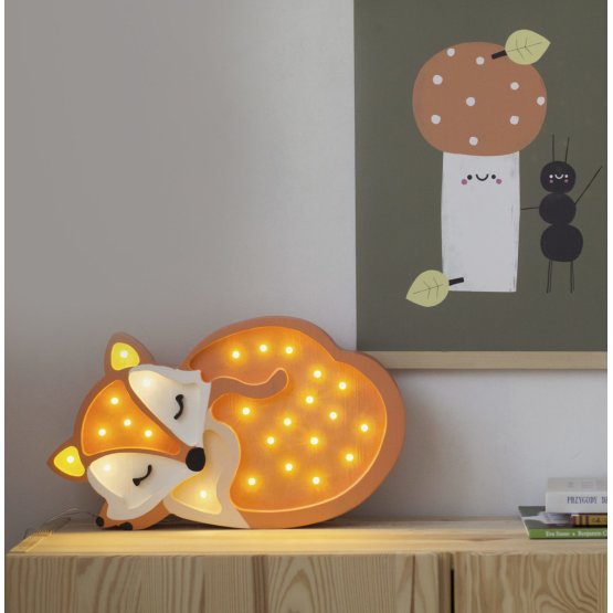 Children's wooden lamp Fox