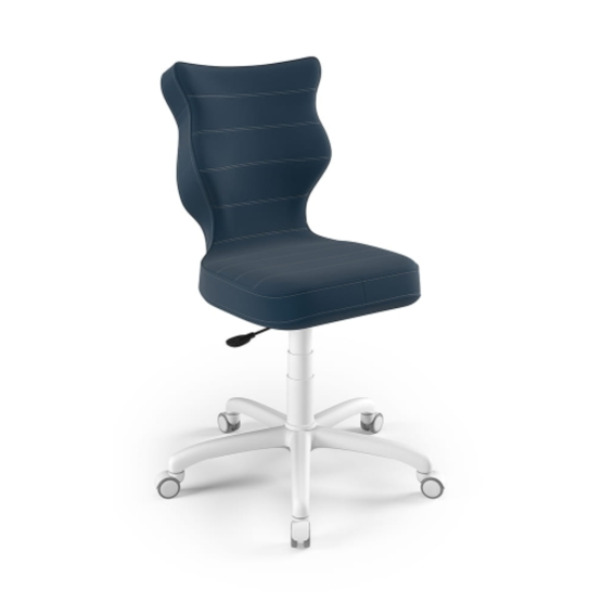 Ergonomic desk chair adjusted to a height of 146-176.5 cm - navy blue