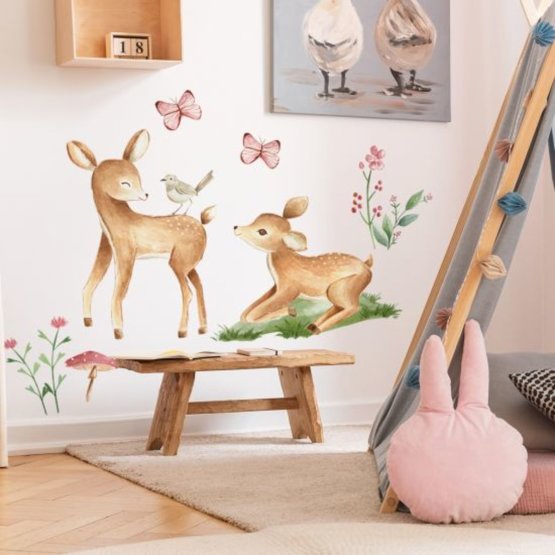 Wall stickers - Deer in the forest XL