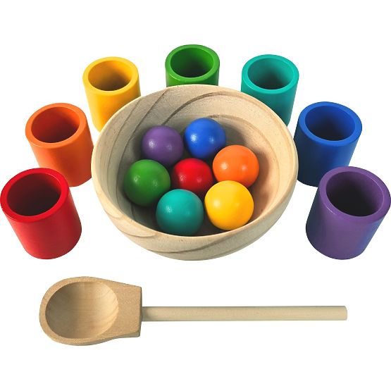 2Kids Toys Rainbow Balls and Cups 7 Colors