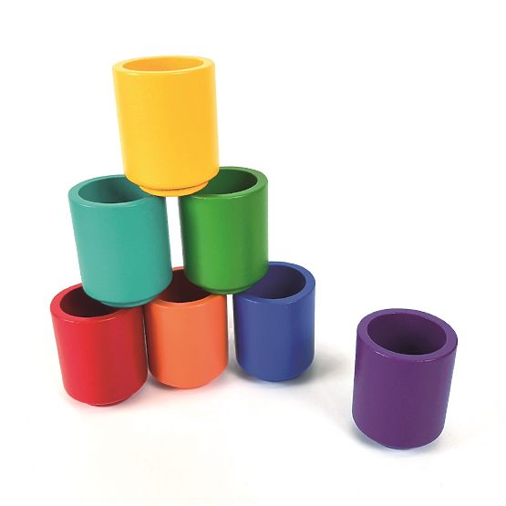 2Kids Toys Rainbow Balls and Cups 7 Colors