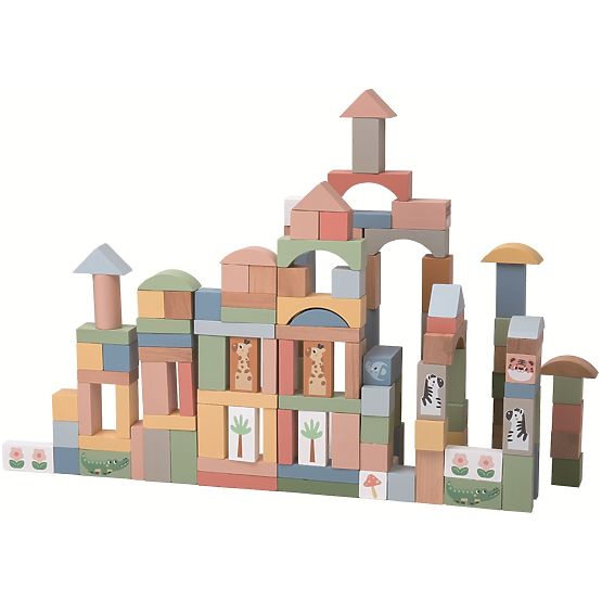 2Kids Toys Safari Blocks with Animals 120 pcs