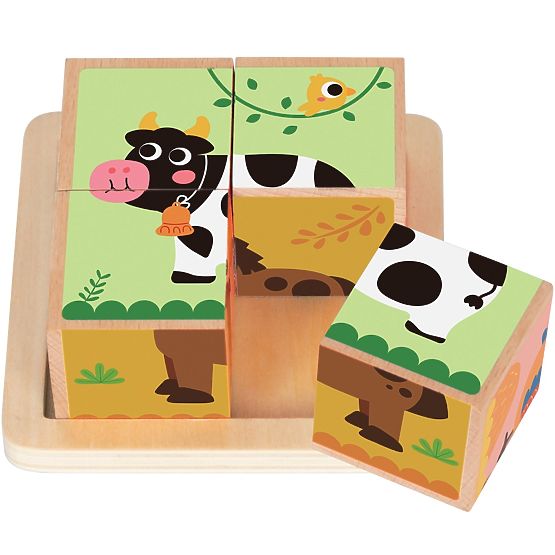 2Kids Toys Wooden Blocks Farm 2