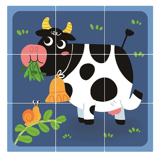 2Kids Toys Wooden Blocks Farm