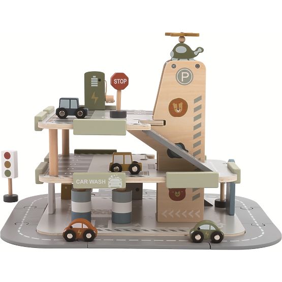 2Kids Toys Wooden Garage with Road