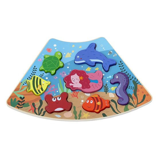 2Kids Toys Wooden Puzzle Connectable Circle 6 in 1