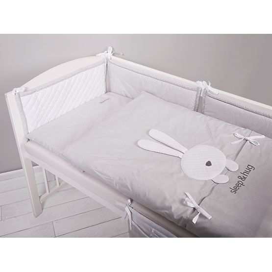 3-Piece Sleep&Hug Baby Cot Bedding Set - Grey
