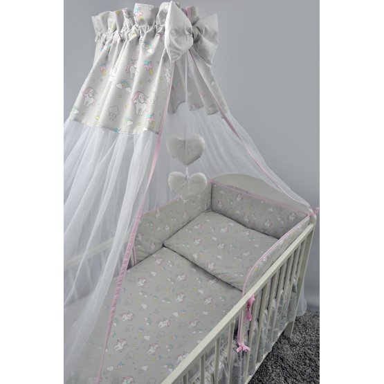 Canopy over crib Pony - gray