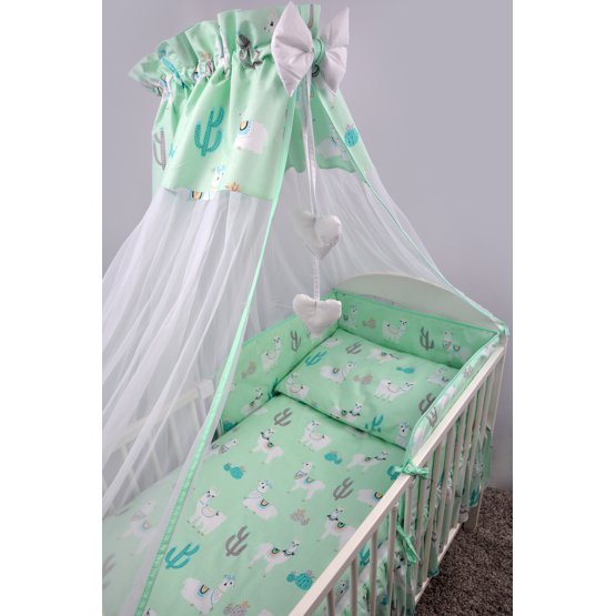 Canopy for cribs Lama - mint