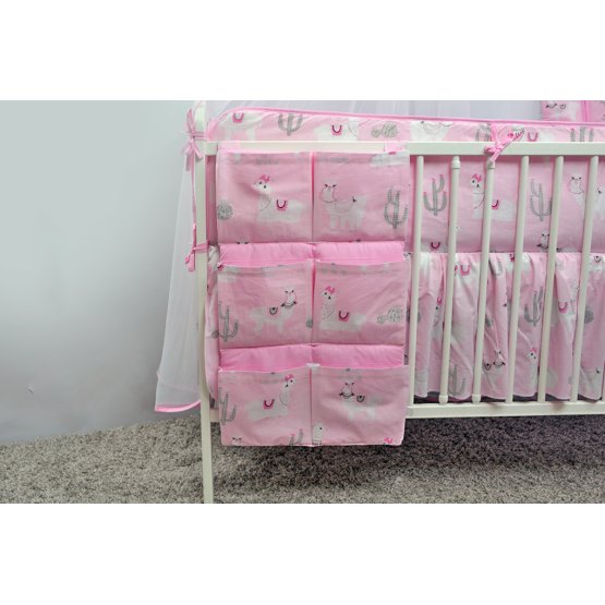 Crib organizer Lama - pink