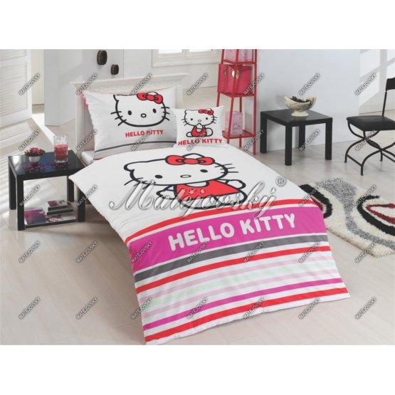 Linen Hello Kitty Stripe