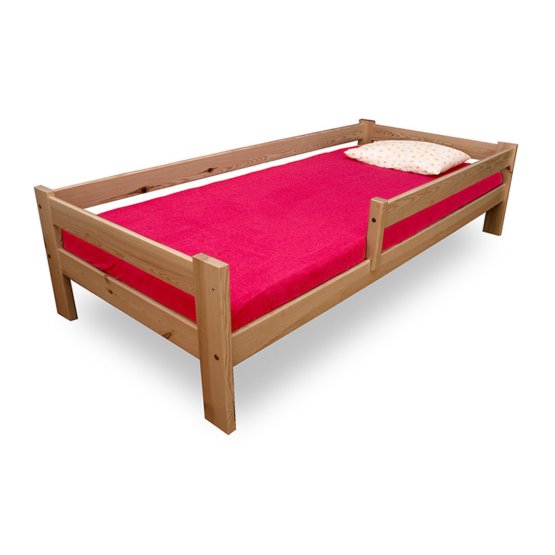 Children bed with barrier Paul 200x90 cm - beech