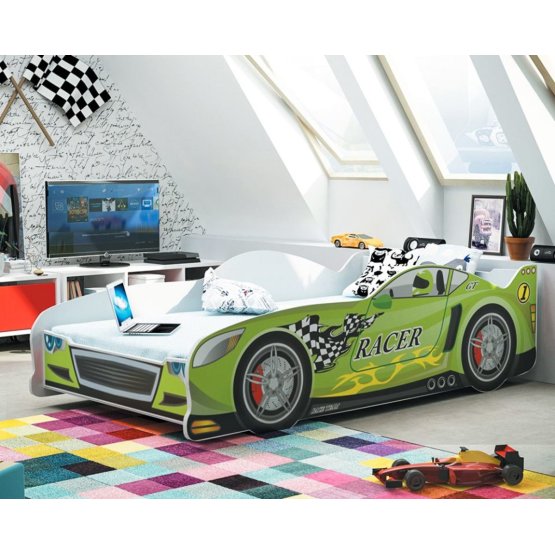 Children bed car Green Racer