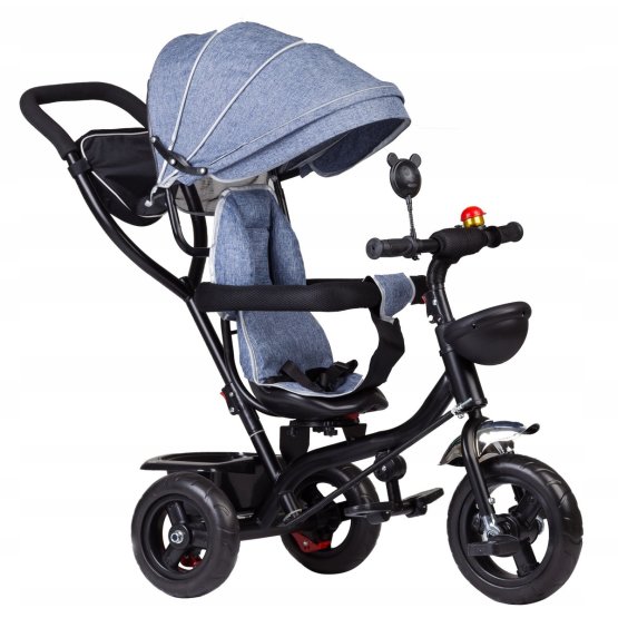 Three-wheeler Dusty with guide bars a rotating seat - blue-gray